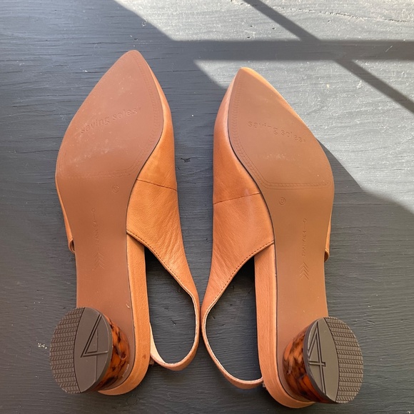 FRANKIE4 Juliett Low-heel Slingback in Camel Tortoiseshell Comfort size 13W - Picture 6 of 7